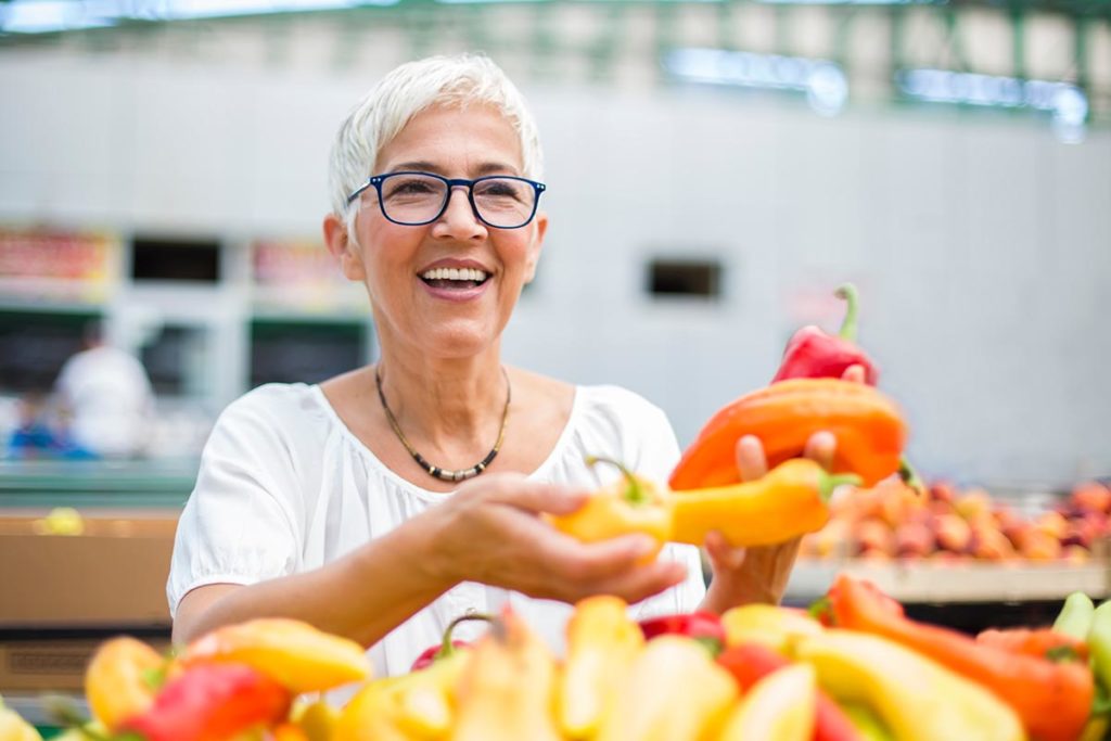 Woman finding brain foods for seniors