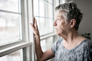 Senior dealing with senior loneliness