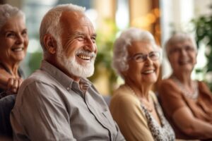 Man smiles after finding community in a senior living community in San Angelo, TX